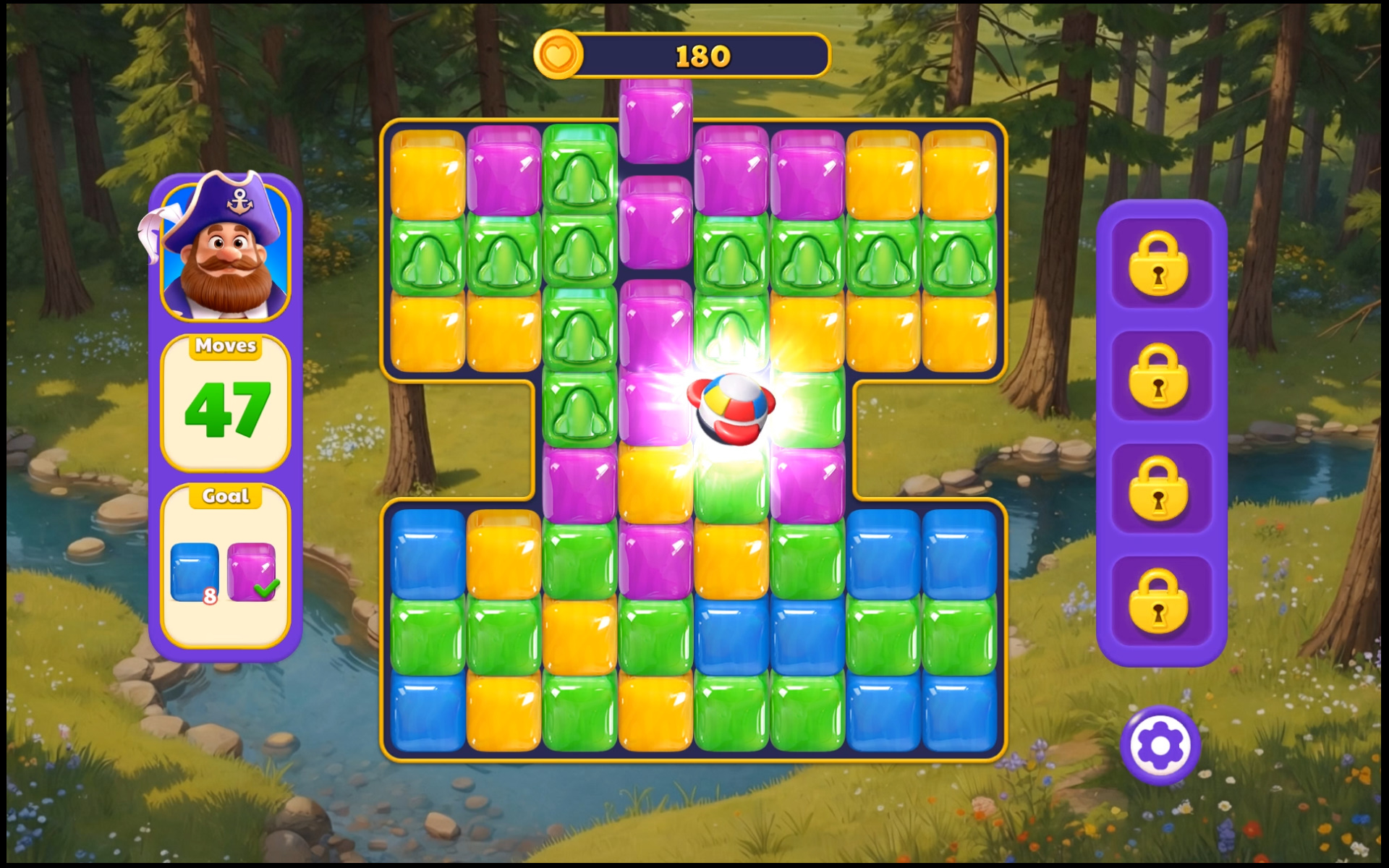 Drone booster created on a Captain Blast puzzle board